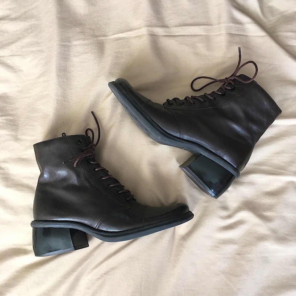 Vintage Lace Up Booties